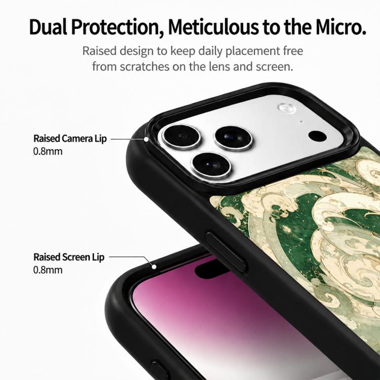 Custodia magnetica in silicone per iPhone 17 Pro Max Wood Series