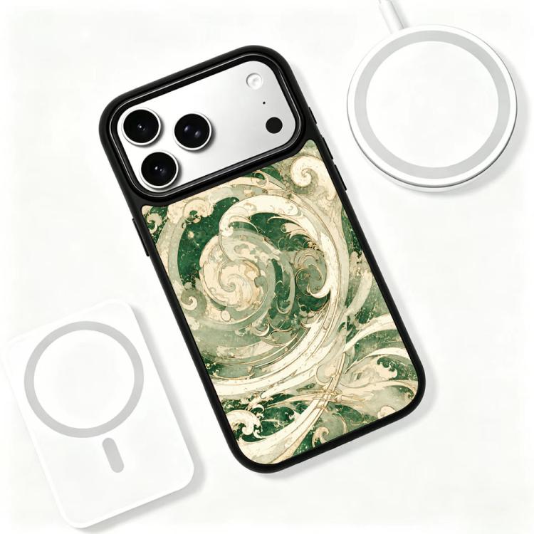 Custodia magnetica in silicone per iPhone 17 Pro Max Wood Series
