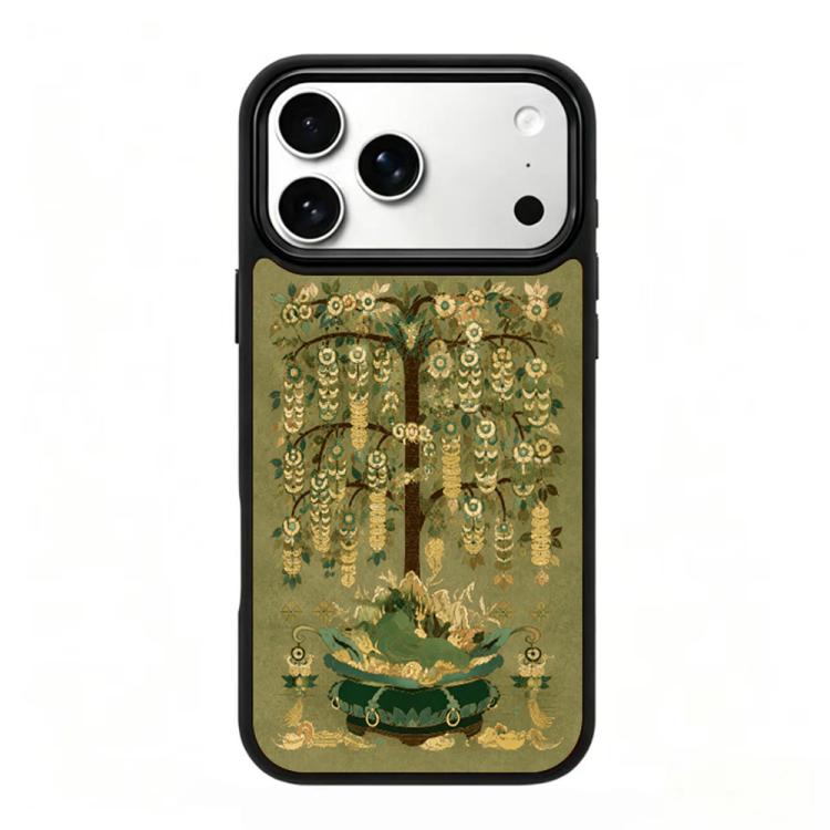 Custodia magnetica in silicone per iPhone 17 Pro Max Wood Series