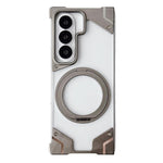 Custodia per telefono trasparente in policarbonato con supporto magnetico senza cornice., For Galaxy Z Fold8 Ultra 5G, For Galaxy Z Fold7 5G