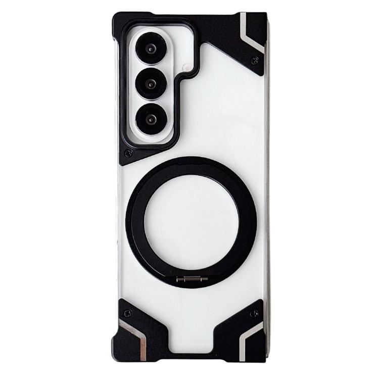 Custodia per telefono trasparente in policarbonato con supporto magnetico senza cornice., For Galaxy Z Fold8 Ultra 5G, For Galaxy Z Fold7 5G