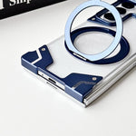 Custodia per telefono trasparente in policarbonato con supporto magnetico senza cornice., For Galaxy Z Fold8 Ultra 5G, For Galaxy Z Fold7 5G