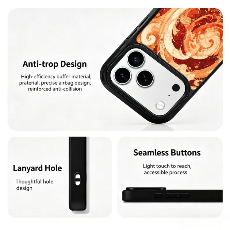 Custodia magnetica in silicone per iPhone 17 Pro Max con protezione airbag