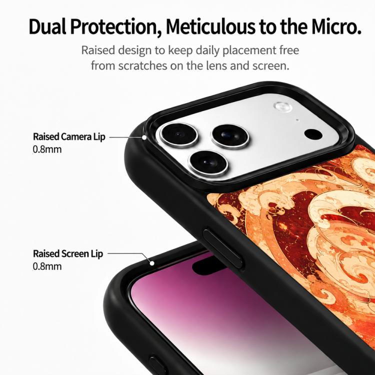 Custodia magnetica in silicone per iPhone 17 Pro Max con protezione airbag