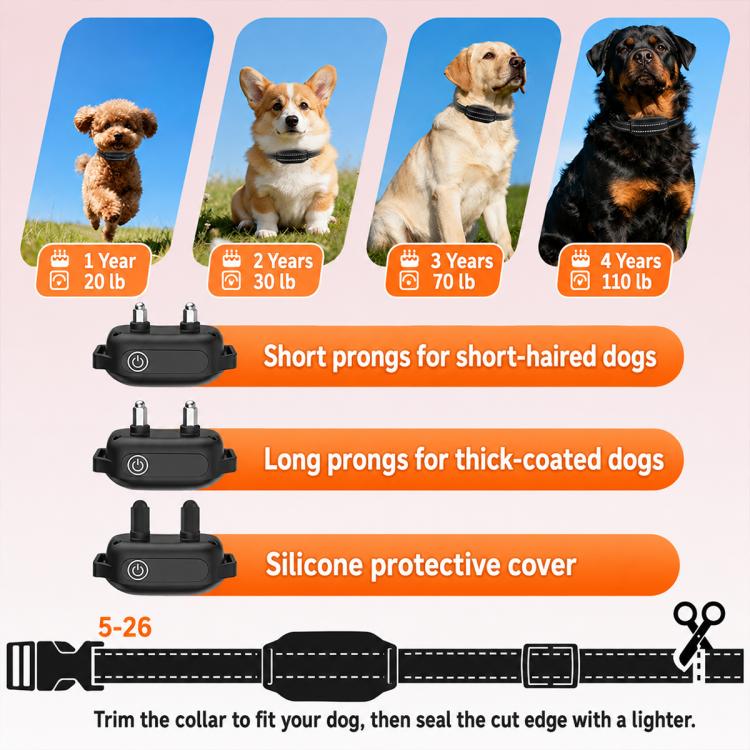 Guinzaglio intelligente anti-strattoni PaiPaitek PD810, dispositivo di addestramento per animali domestici, collare anti-abbaio, PD810