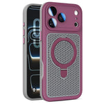 Custodia per telefono Armor Shield con rete di raffreddamento e supporto magnetico, con pellicola protettiva per l'obiettivo., For iPhone 17 Pro Max, For iPhone 17 Pro, For iPhone 17, For iPhone 16 Pro Max