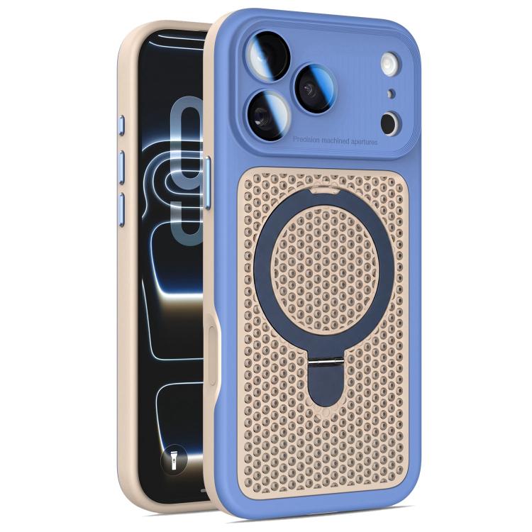 Custodia per telefono Armor Shield con rete di raffreddamento e supporto magnetico, con pellicola protettiva per l'obiettivo., For iPhone 17 Pro Max, For iPhone 17 Pro, For iPhone 17, For iPhone 16 Pro Max