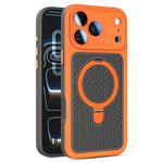 Custodia per telefono Armor Shield con rete di raffreddamento e supporto magnetico, con pellicola protettiva per l'obiettivo., For iPhone 17 Pro Max, For iPhone 17 Pro, For iPhone 17, For iPhone 16 Pro Max