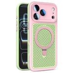 Custodia per telefono Armor Shield con rete di raffreddamento e supporto magnetico, con pellicola protettiva per l'obiettivo., For iPhone 17 Pro Max, For iPhone 17 Pro, For iPhone 17, For iPhone 16 Pro Max