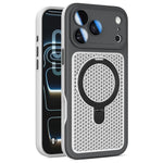 Custodia per telefono Armor Shield con rete di raffreddamento e supporto magnetico, con pellicola protettiva per l'obiettivo., For iPhone 17 Pro Max, For iPhone 17 Pro, For iPhone 17, For iPhone 16 Pro Max