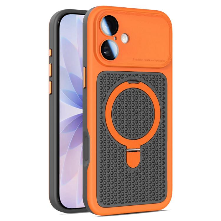 Custodia per telefono Armor Shield con rete di raffreddamento e supporto magnetico, con pellicola protettiva per l'obiettivo., For iPhone 17 Pro Max, For iPhone 17 Pro, For iPhone 17, For iPhone 16 Pro Max