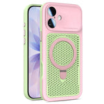 Custodia per telefono Armor Shield con rete di raffreddamento e supporto magnetico, con pellicola protettiva per l'obiettivo., For iPhone 17 Pro Max, For iPhone 17 Pro, For iPhone 17, For iPhone 16 Pro Max