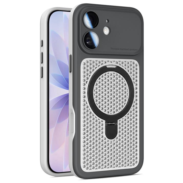 Custodia per telefono Armor Shield con rete di raffreddamento e supporto magnetico, con pellicola protettiva per l'obiettivo., For iPhone 17 Pro Max, For iPhone 17 Pro, For iPhone 17, For iPhone 16 Pro Max