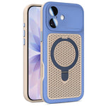 Custodia per telefono Armor Shield con rete di raffreddamento e supporto magnetico, con pellicola protettiva per l'obiettivo., For iPhone 17 Pro Max, For iPhone 17 Pro, For iPhone 17, For iPhone 16 Pro Max