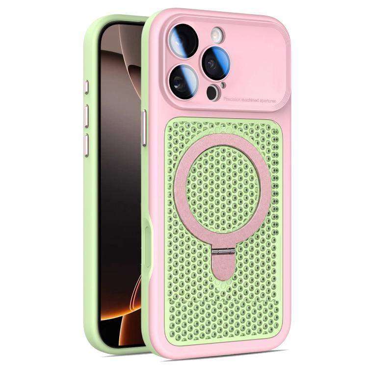 Custodia per telefono Armor Shield con rete di raffreddamento e supporto magnetico, con pellicola protettiva per l'obiettivo., For iPhone 17 Pro Max, For iPhone 17 Pro, For iPhone 17, For iPhone 16 Pro Max