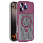 Custodia per telefono Armor Shield con rete di raffreddamento e supporto magnetico, con pellicola protettiva per l'obiettivo., For iPhone 17 Pro Max, For iPhone 17 Pro, For iPhone 17, For iPhone 16 Pro Max