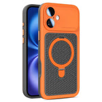 Custodia per telefono Armor Shield con rete di raffreddamento e supporto magnetico, con pellicola protettiva per l'obiettivo., For iPhone 16 Pro, For iPhone 16 Plus, For iPhone 16, For iPhone 15 Pro Max