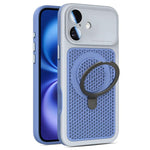 Custodia per telefono Armor Shield con rete di raffreddamento e supporto magnetico, con pellicola protettiva per l'obiettivo., For iPhone 16 Pro, For iPhone 16 Plus, For iPhone 16, For iPhone 15 Pro Max