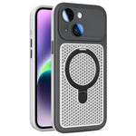 Custodia per telefono Armor Shield con rete di raffreddamento e supporto magnetico, con pellicola protettiva per l'obiettivo., For iPhone 15 Pro, For iPhone 15 Plus / 14 Plus, For iPhone 15, For iPhone 14 / 13