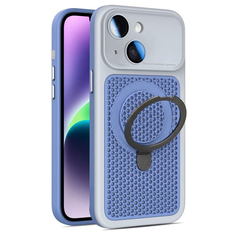 Custodia per telefono Armor Shield con rete di raffreddamento e supporto magnetico, con pellicola protettiva per l'obiettivo., For iPhone 15 Pro, For iPhone 15 Plus / 14 Plus, For iPhone 15, For iPhone 14 / 13