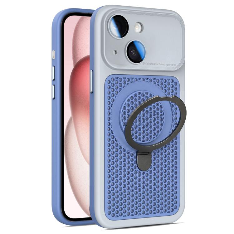 Custodia per telefono Armor Shield con rete di raffreddamento e supporto magnetico, con pellicola protettiva per l'obiettivo., For iPhone 15 Pro, For iPhone 15 Plus / 14 Plus, For iPhone 15, For iPhone 14 / 13