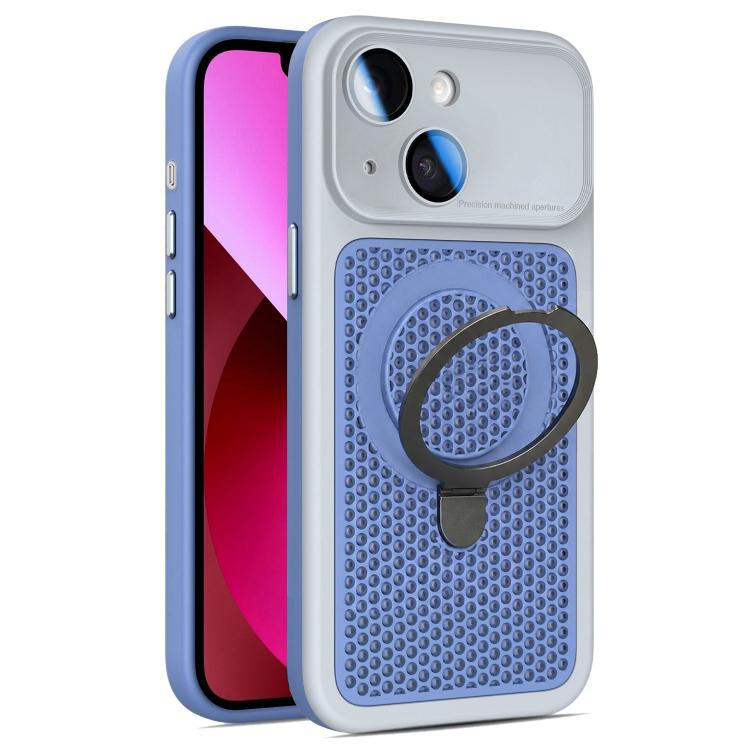 Custodia per telefono Armor Shield con rete di raffreddamento e supporto magnetico, con pellicola protettiva per l'obiettivo., For iPhone 15 Pro, For iPhone 15 Plus / 14 Plus, For iPhone 15, For iPhone 14 / 13