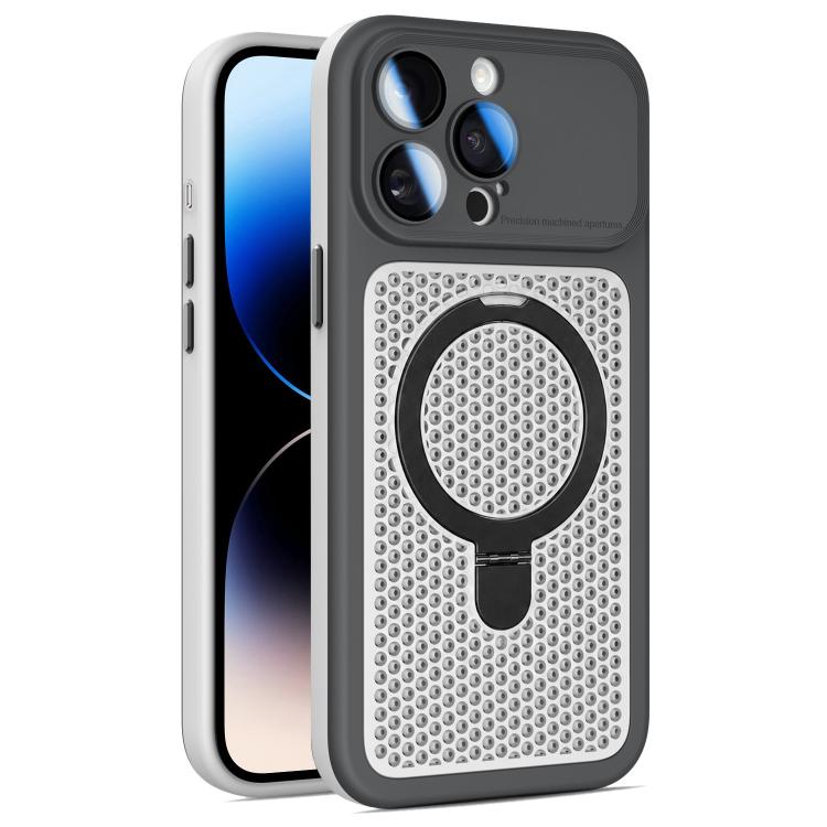 Custodia Armor Shield con rete di raffreddamento e supporto magnetico per iPhone