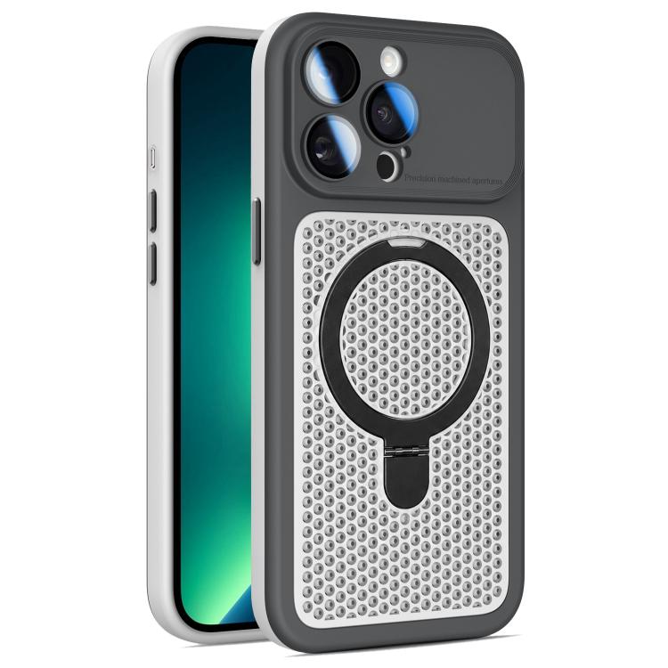 Custodia Armor Shield con rete di raffreddamento e supporto magnetico per iPhone