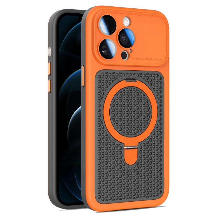 Custodia Armor Shield con rete di raffreddamento e supporto magnetico per iPhone