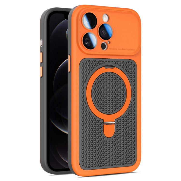Custodia Armor Shield con rete di raffreddamento e supporto magnetico per iPhone