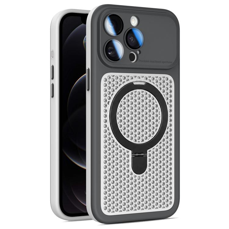 Custodia Armor Shield con rete di raffreddamento e supporto magnetico per iPhone