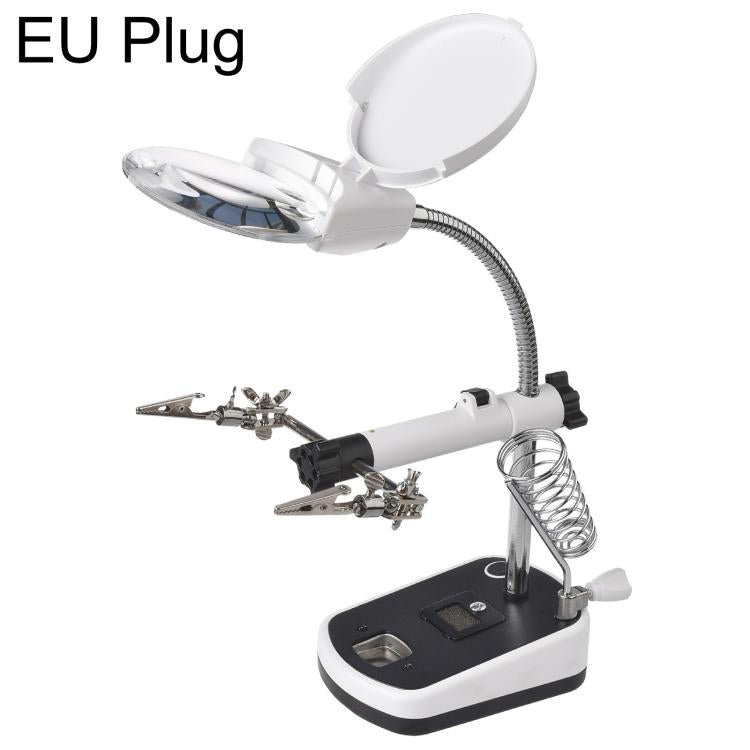 Saldatore da tavolo multifunzionale con lente e luce LED