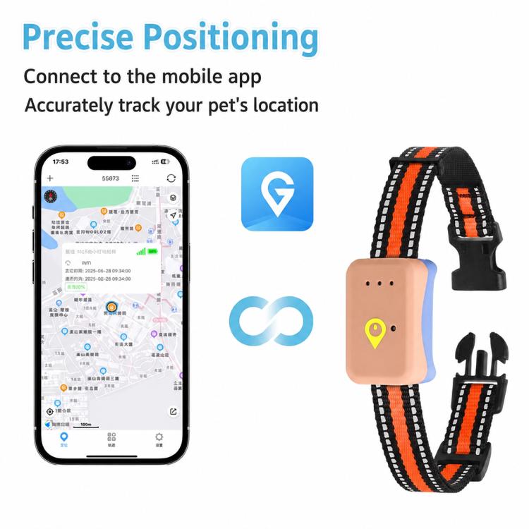 Collare anti-smarrimento con localizzatore GPS intelligente per animali domestici PaiPaitek PD68, EU / Asia Version, US Version