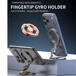 Supporto magnetico per telefono con giroscopio a punta di dita, completamente pieghevole, in versione galvanizzata.