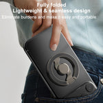 Supporto magnetico per telefono con giroscopio a punta di dita, completamente pieghevole, in versione galvanizzata.