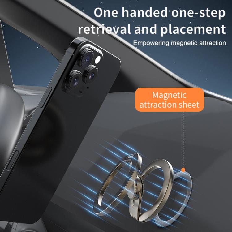 Supporto magnetico per telefono con giroscopio a punta di dita, completamente pieghevole, in versione galvanizzata.