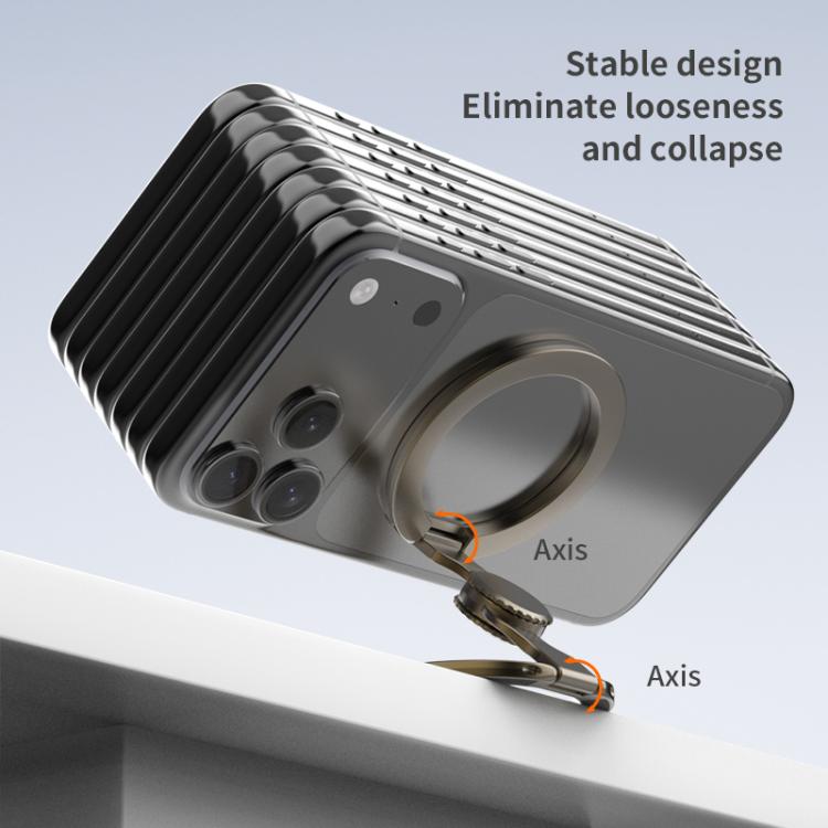 Supporto magnetico per telefono con giroscopio a punta di dita, completamente pieghevole, in versione galvanizzata.