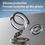 Supporto magnetico per telefono con giroscopio a punta di dita, completamente pieghevole, in versione galvanizzata.