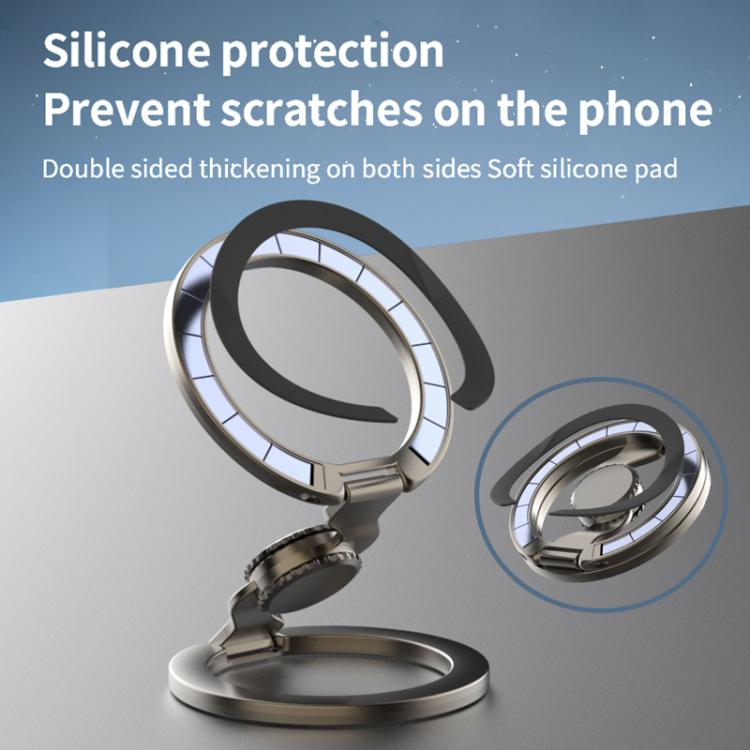 Supporto magnetico per telefono con giroscopio a punta di dita, completamente pieghevole, in versione galvanizzata.