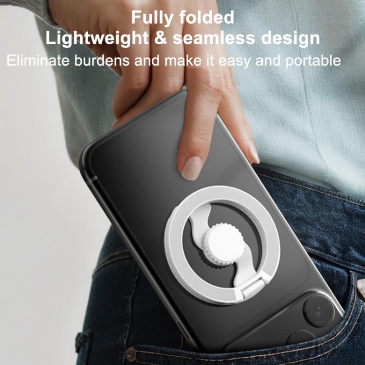 Supporto magnetico per telefono con giroscopio a punta di dita, versione verniciata, completamente pieghevole.