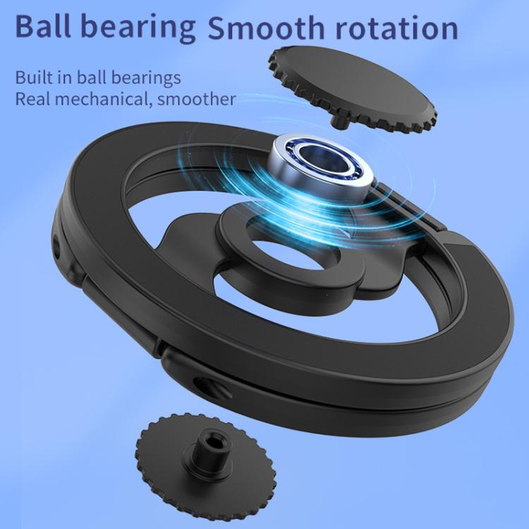 Supporto magnetico per telefono con giroscopio a punta di dita, versione verniciata, completamente pieghevole.