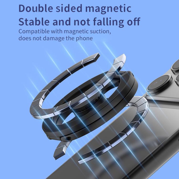 Supporto magnetico per telefono con giroscopio a punta di dita, versione verniciata, completamente pieghevole.