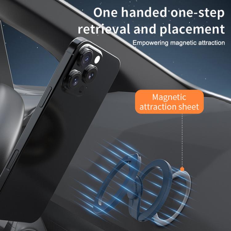Supporto magnetico per telefono con giroscopio a punta di dita, versione verniciata, completamente pieghevole.