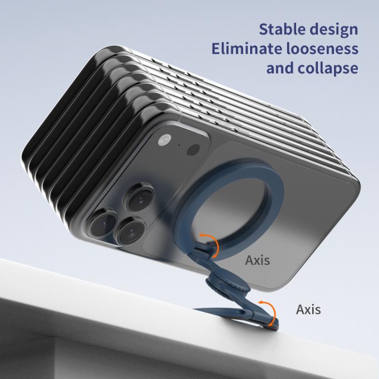 Supporto magnetico per telefono con giroscopio a punta di dita, versione verniciata, completamente pieghevole.