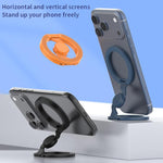 Supporto magnetico per telefono con giroscopio a punta di dita, versione verniciata, completamente pieghevole.