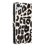 Portafoglio con stampa leopardata in ecopelle con cordino per iPhone XR