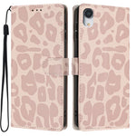 Portafoglio con stampa leopardata in ecopelle con cordino per iPhone XR