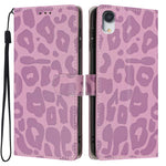 Portafoglio con stampa leopardata in ecopelle con cordino per iPhone XR