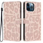 Portafoglio con stampa leopardata in ecopelle con cordino per iPhone 13 Pro