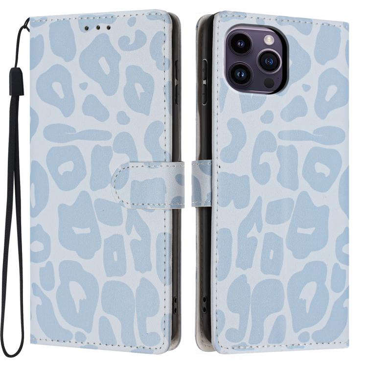 Portafoglio con stampa leopardata in ecopelle con cordino per iPhone 14